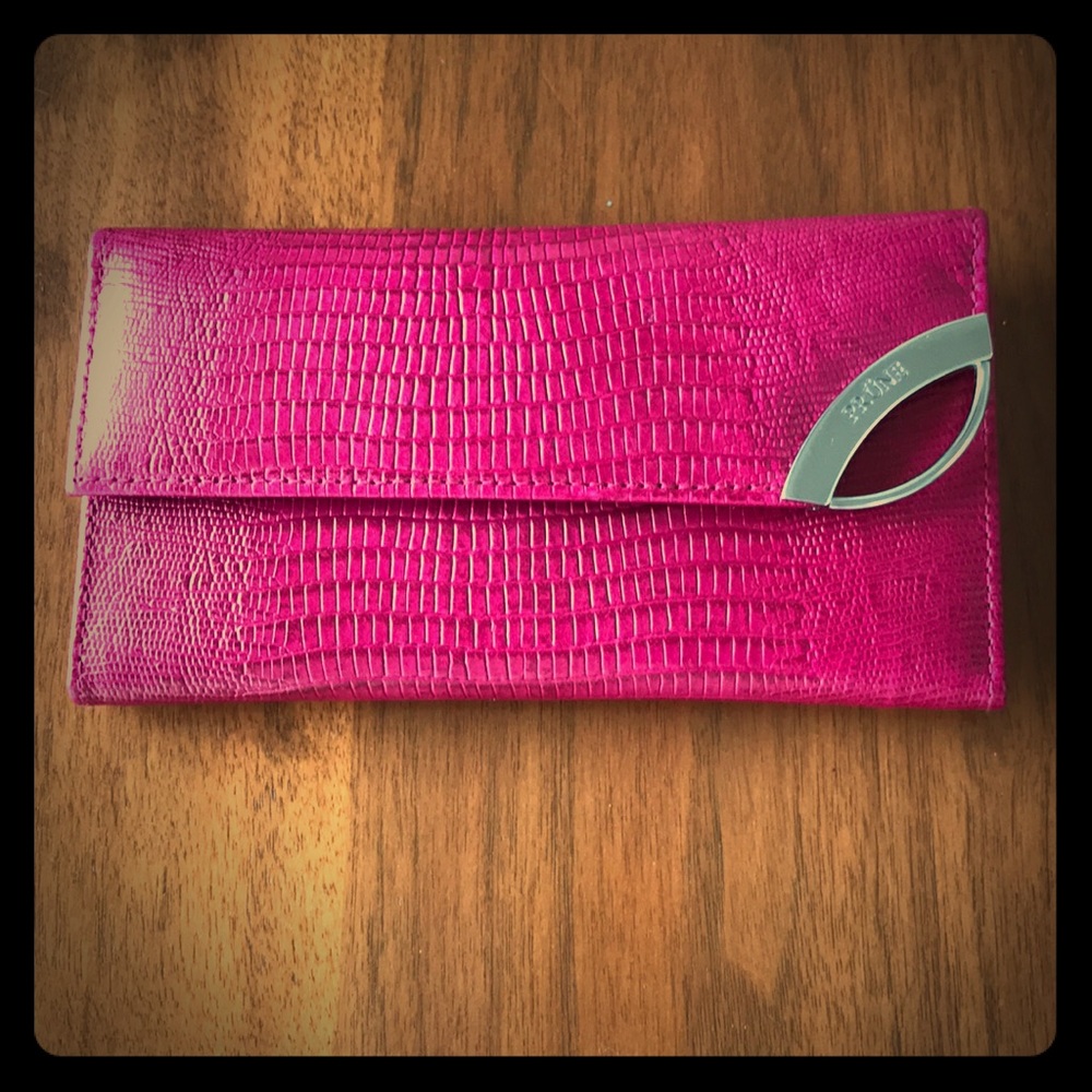 Selling new Prune leather wallet